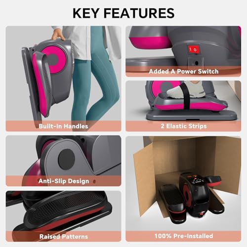 Under Desk Elliptical Machine with 16 Adjustable Speed V850168