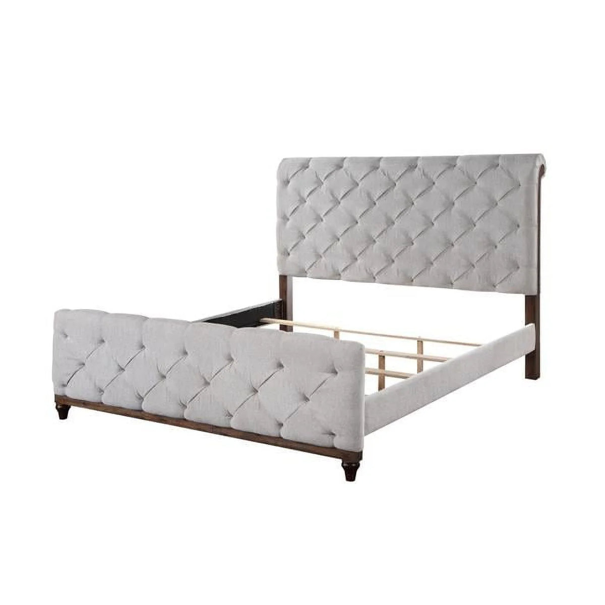 Queen Size Reclaimed Oak Bed L4050