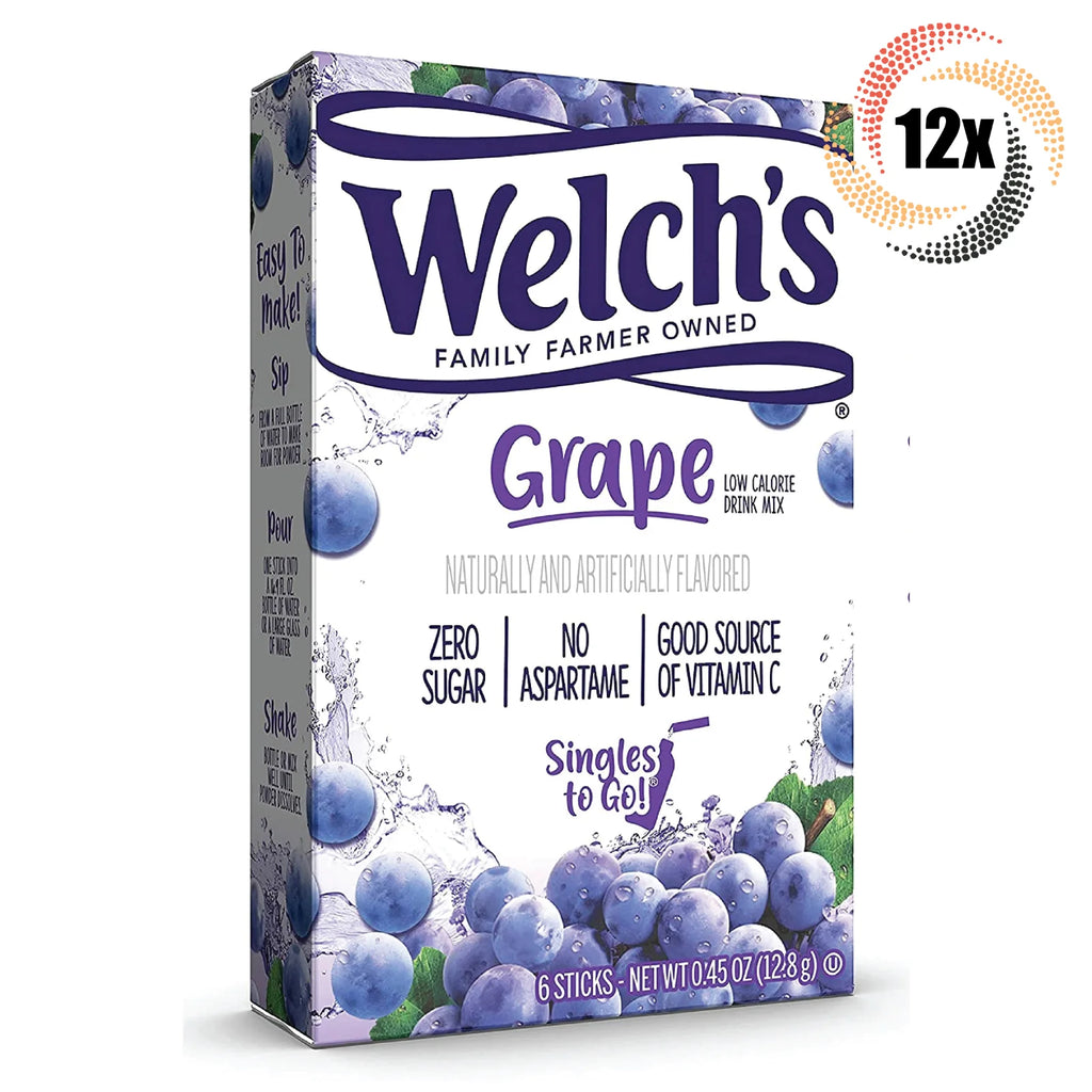 Grape Flavor Drink Mix 12x Packs 6 Singles Per Pack .45oz Z563007