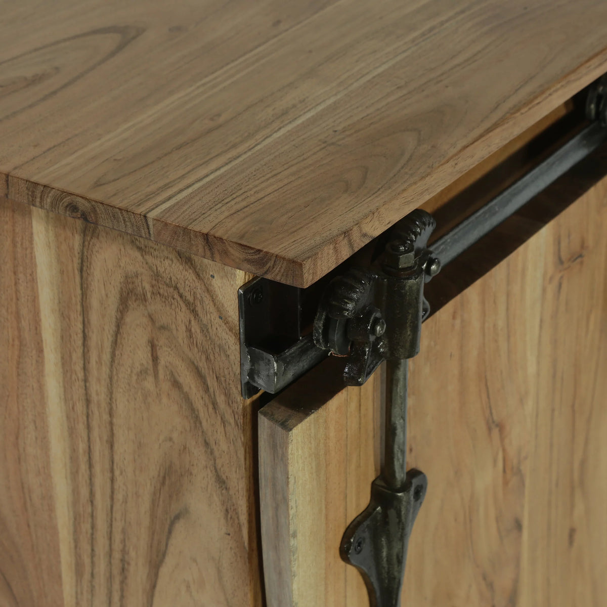 Acacia Wood Live Edge Sideboard with Sliding Door W135525