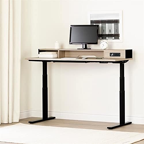 Soft Elm and Matte Black Desk D8499