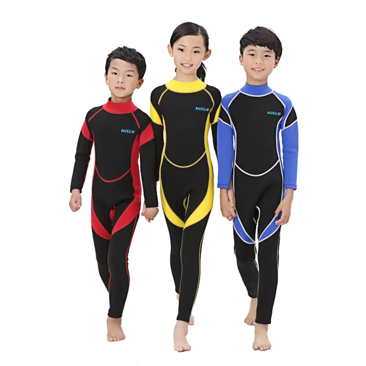 Zippered Long Sleeve One Piece Children Surf Suit Y44631