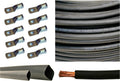 4/0 AWG 10 Feet Red + 10 Feet Black Pure Copper Flexible Cable + 10pcs 3/8" Tinned Copper Cable Lug Terminal Connectors + 3 Feet Black Heat Shrink Tubing S48066