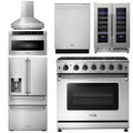 36 Propane Gas Range, Range Hood, Microwave, Refrigerator, Dishwasher, Wine Cooler P5310