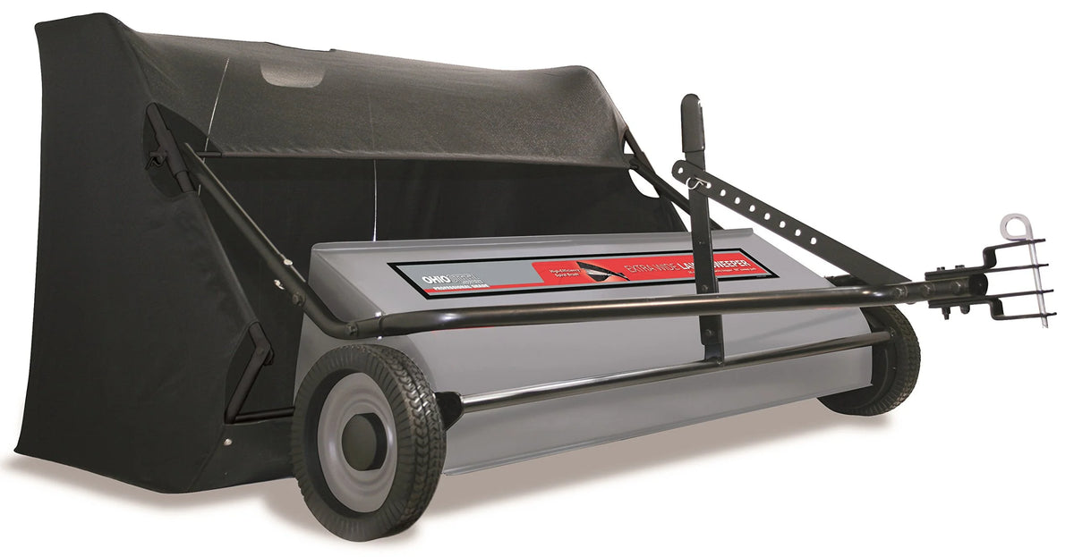 50 inch 26 cu. ft. Tow Pull Behind Leaf Yard Lawn Sweeper R86924