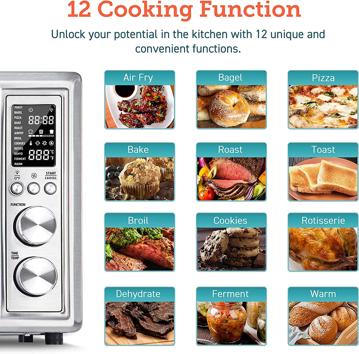 12-in-1 Convection Air Fryer Toaster Oven L867538