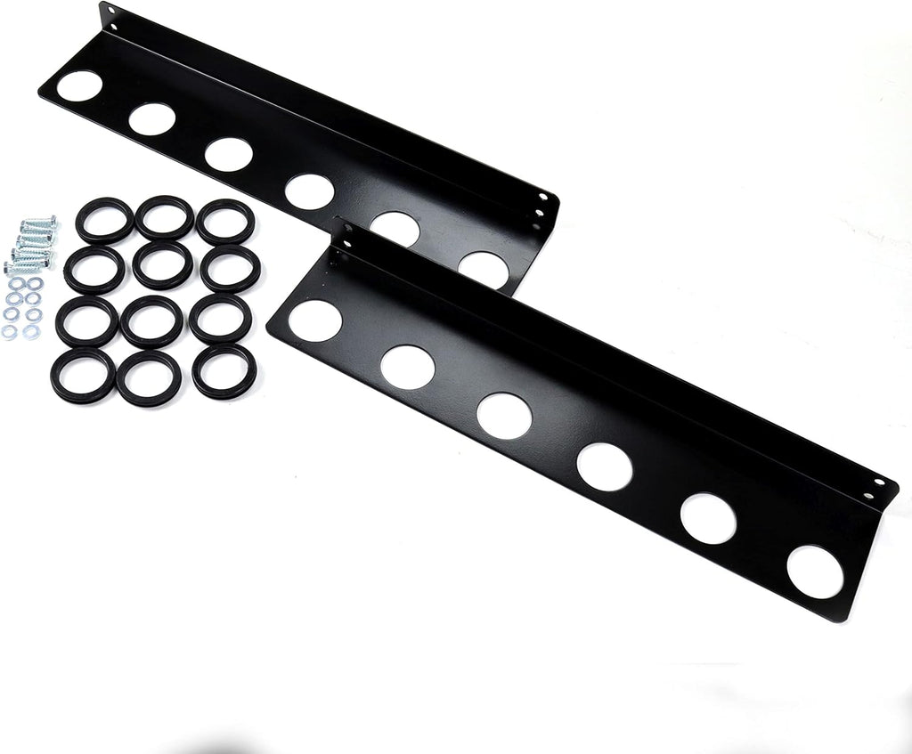 Black Powder Coated Steel Wall Mounted Tool Rack Pack of 2 W963