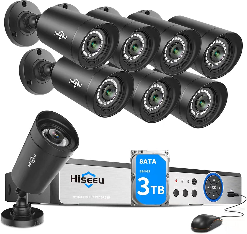 5MP 8 Channel Security Camera System with 3TB Hard Drive L47269