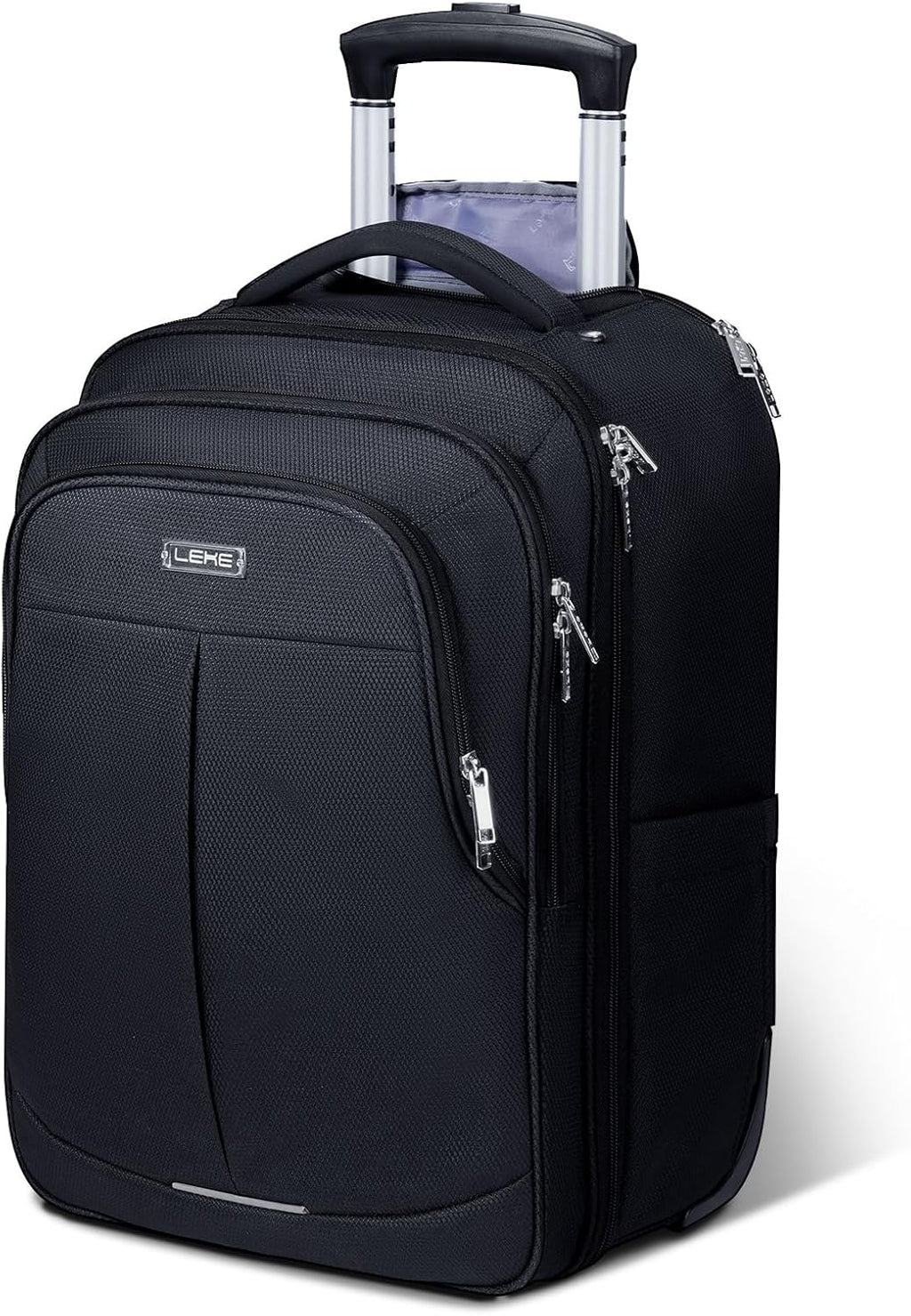 17 Inch Waterproof Black Rolling Backpack with Wheels O5905