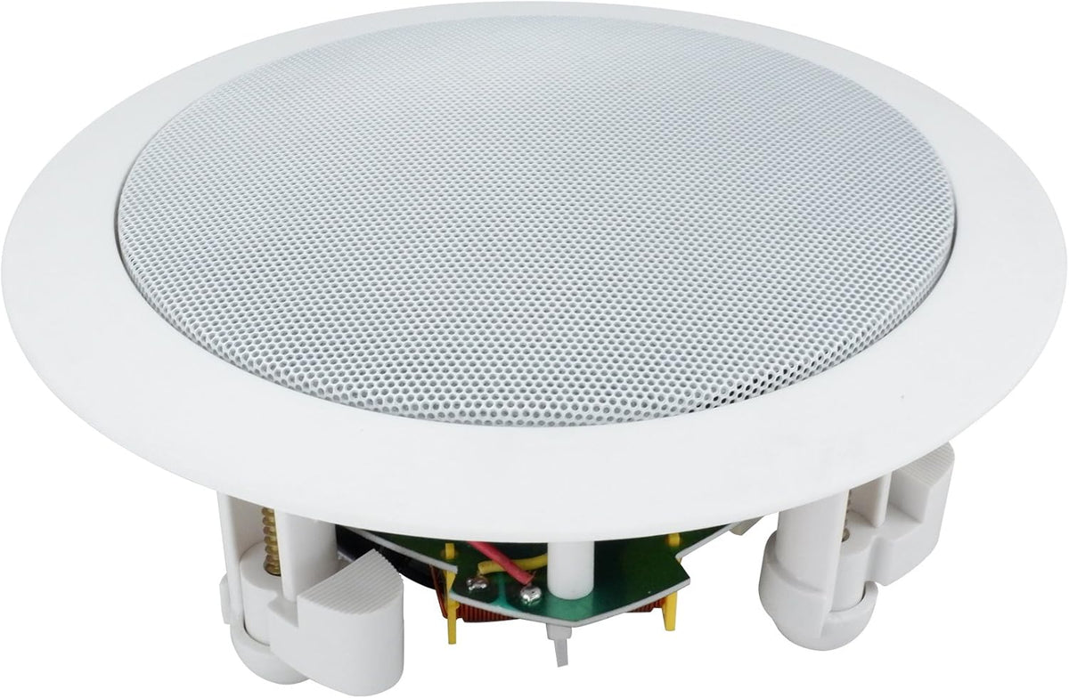 Dual 6-Inch in-Wall/in-Ceiling 2-Way Stereo Sound Speaker with 1" Silk Dome Tweeter and Crossover Network, Pack of 2 V294598