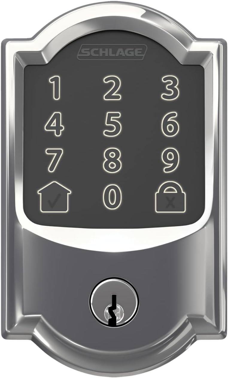 Bright Chrome Smart WiFi Deadbolt L30817