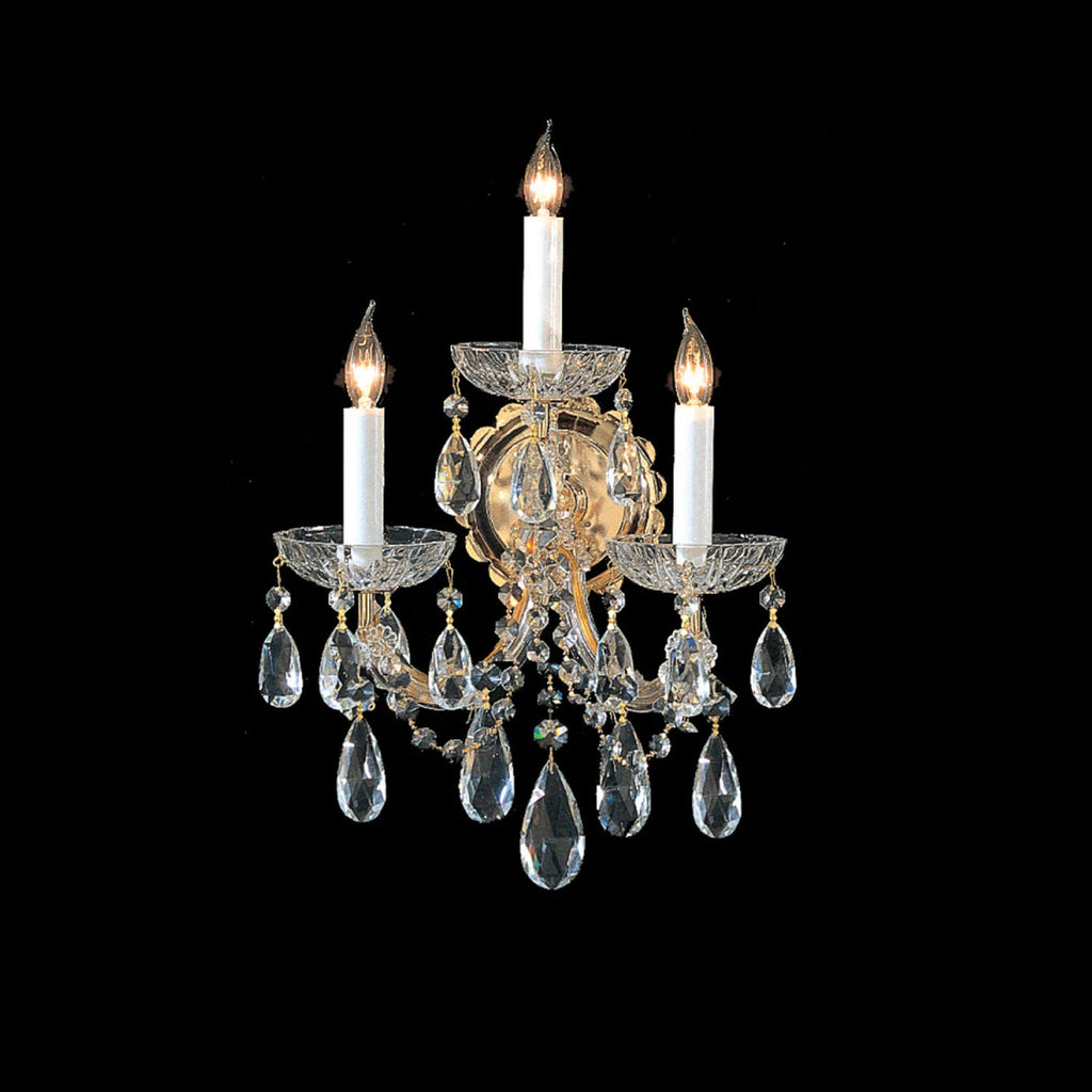 3 Light Sconce, Gold B5802