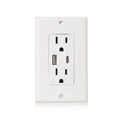 Duplex Outlet Receptacle with 2 USB Ports, 4.8 Amp, 4-Pack U770801