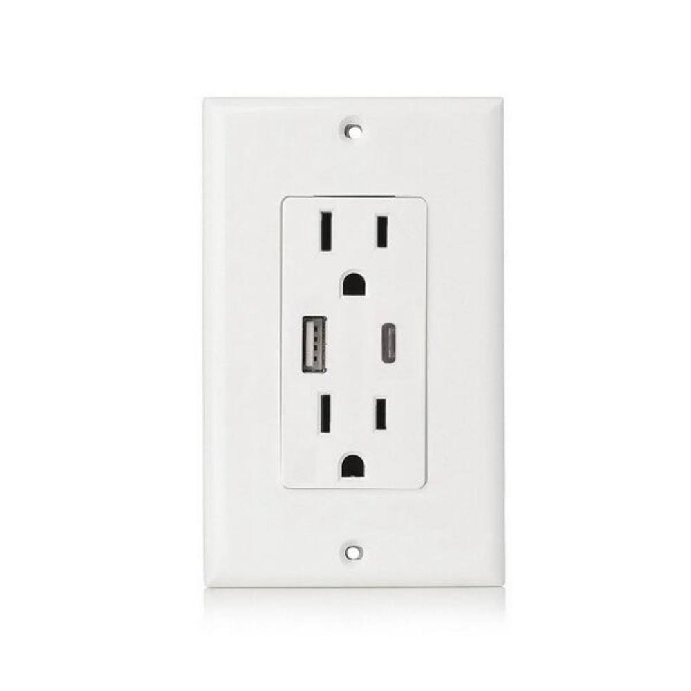 Duplex Outlet Receptacle with 2 USB Ports, 4.8 Amp, 4-Pack U770801
