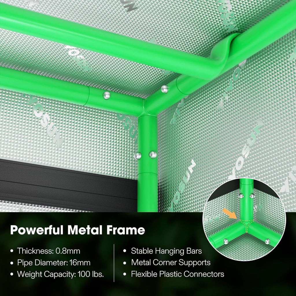 36"x36"x72" Mylar Grow Tent with LED Grow Light T5091