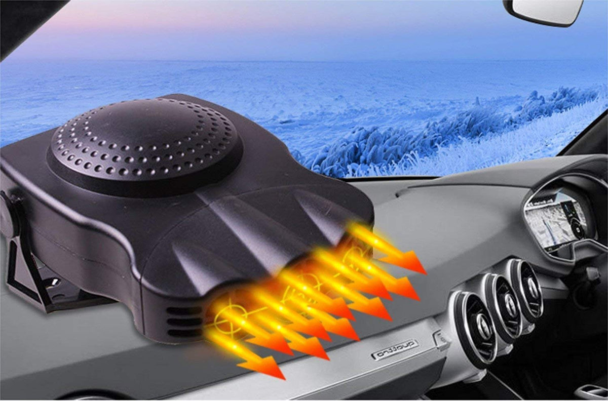 Black 12V 150W Car Heater Cooling Fan Defroster F258674