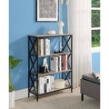 Metal and Wood 4-Shelf Bookcase J118