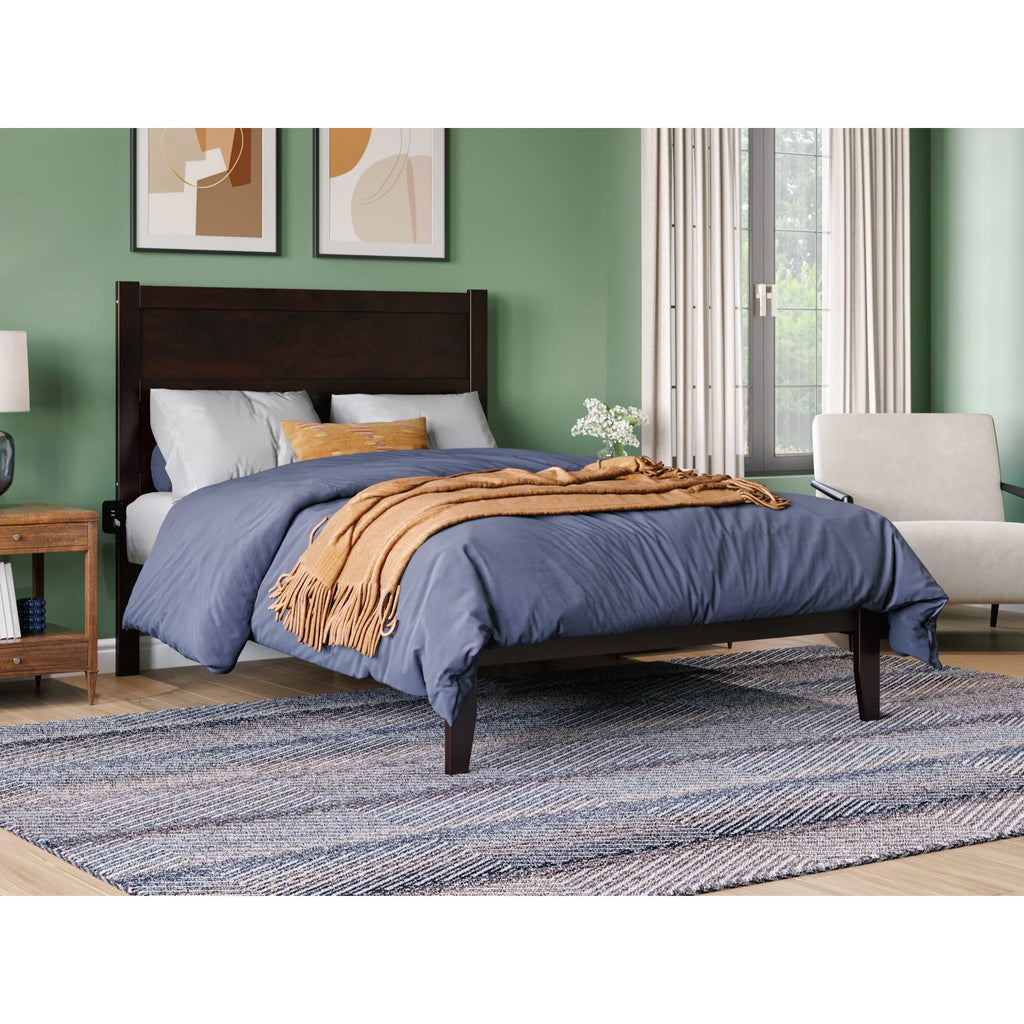 Solid Wood Full Bed with USB Charging Station T12321
