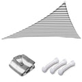 Gray+White Triangle Sun Shade Sail K940236