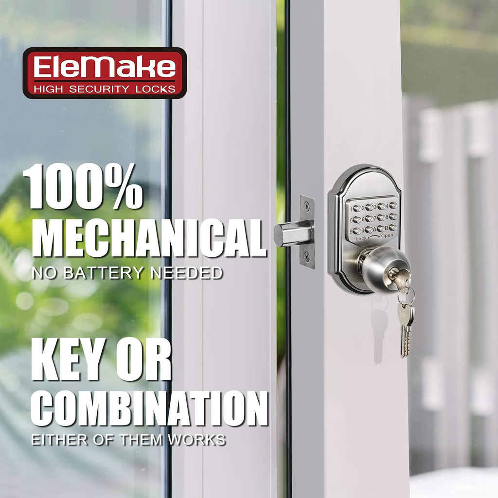 Mechanical Stainless Steel Digital Code Keypad Door Lock Deadbolt Y886