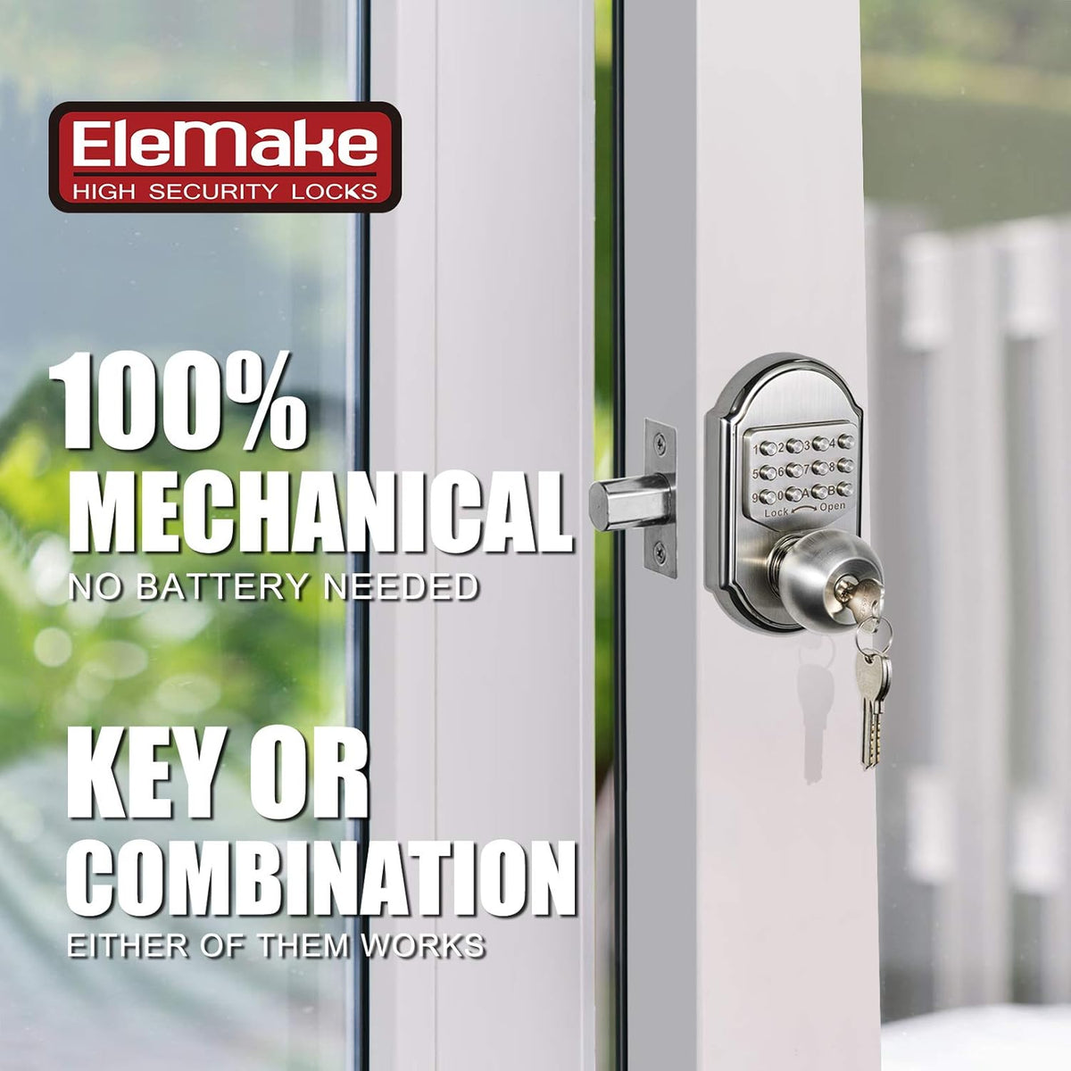 Mechanical Stainless Steel Digital Code Keypad Door Lock Deadbolt Y886