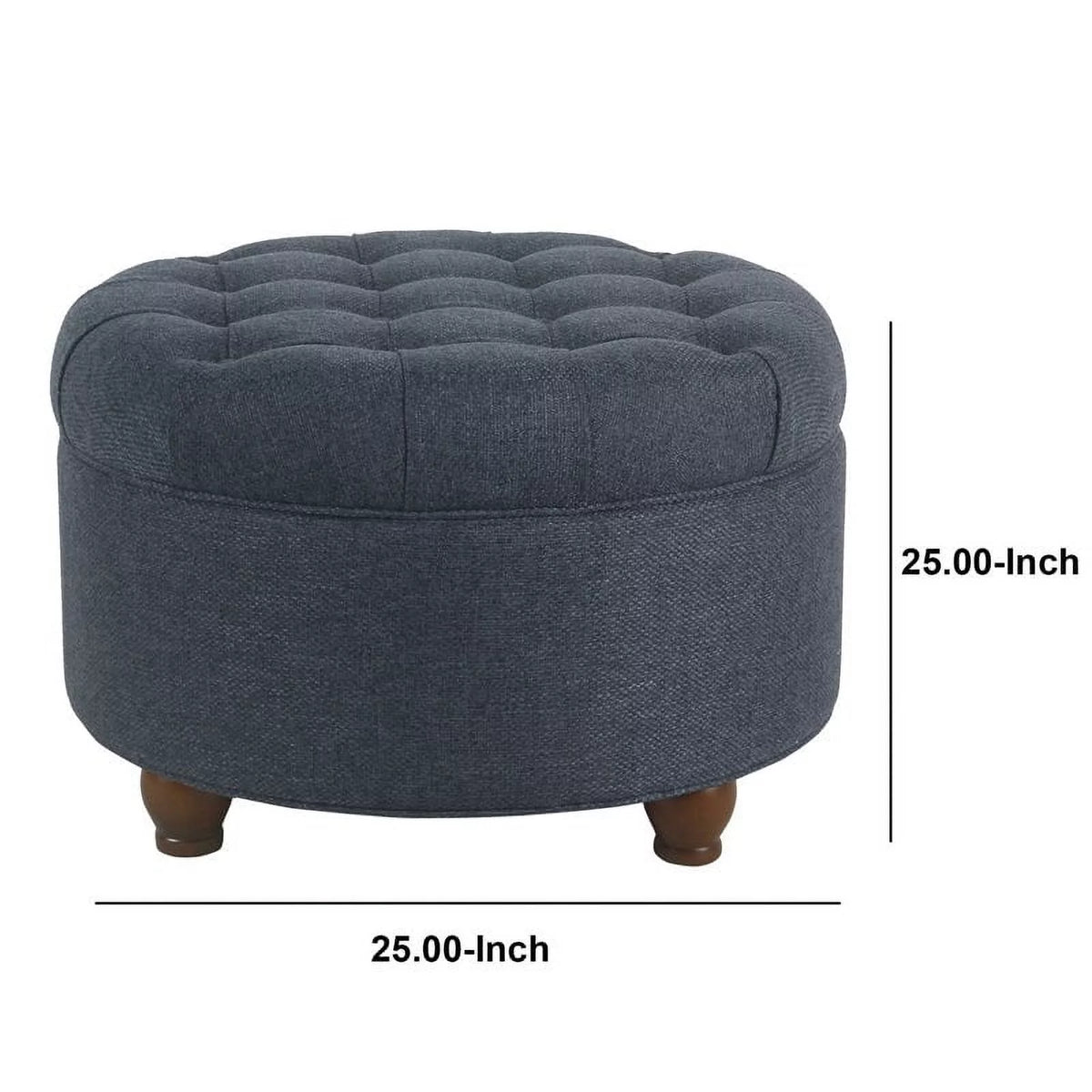 Fabric Upholstered Wooden Storage Ottoman E21277