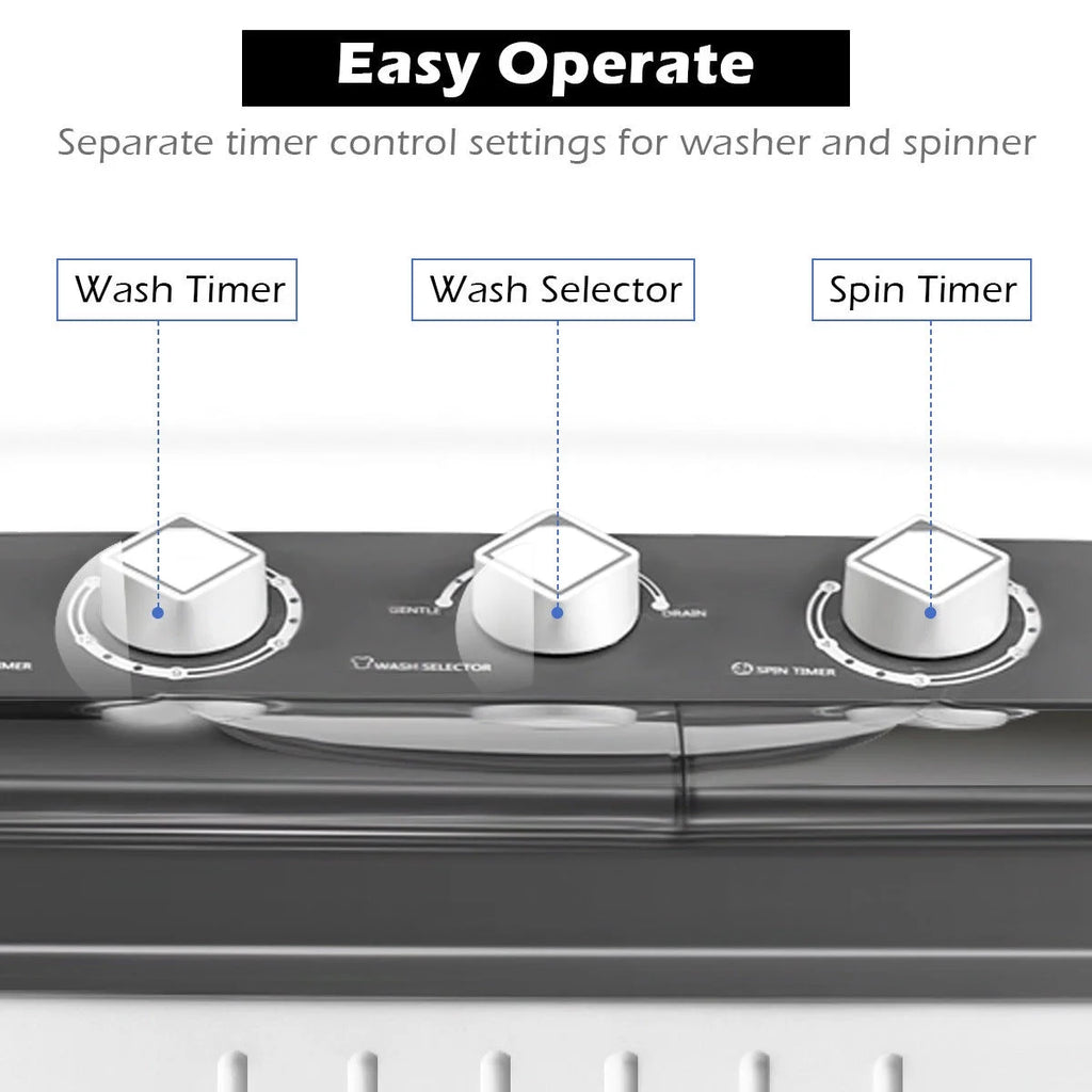 Portable Mini Compact Twin Tub Washing Machine T27328