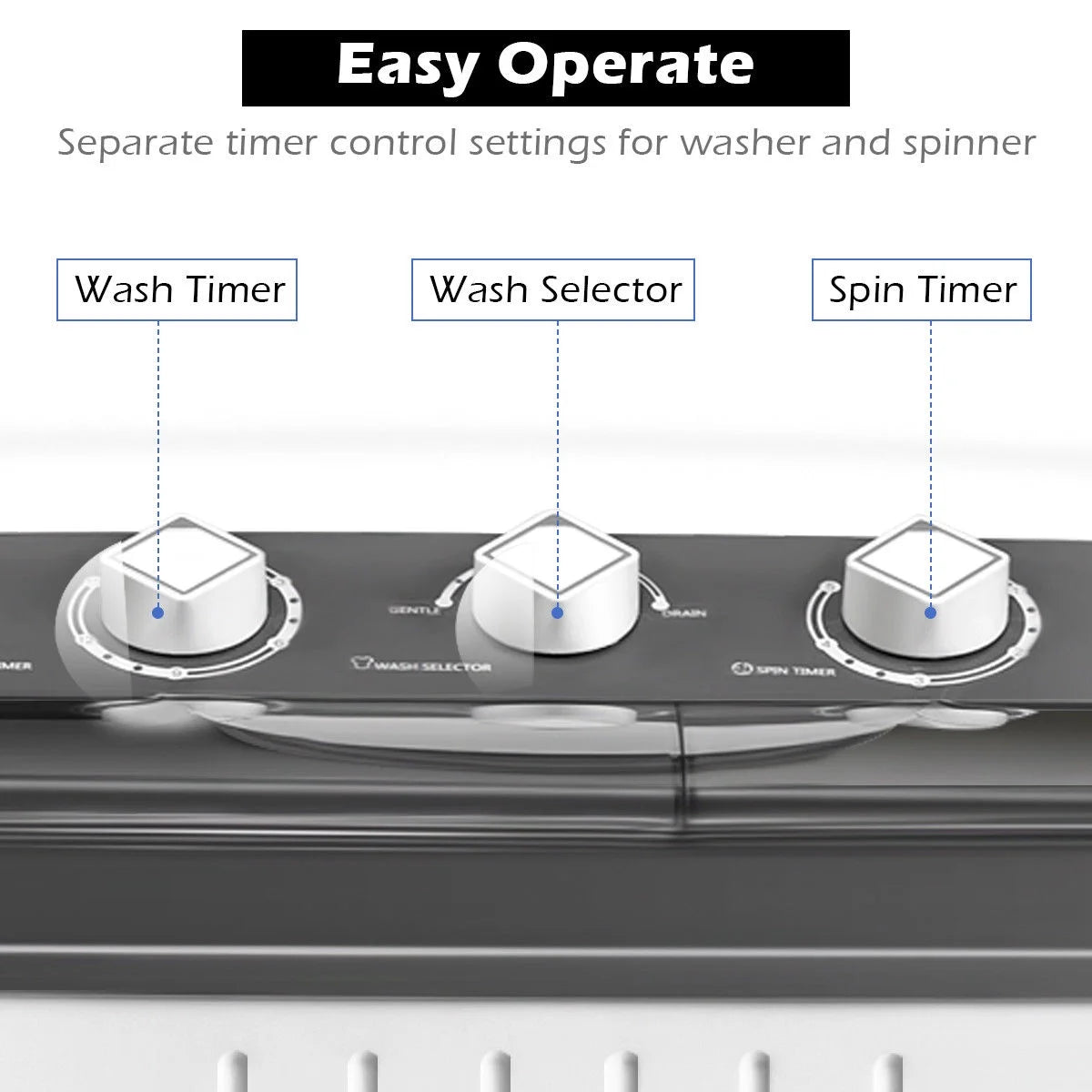 Portable Mini Compact Twin Tub Washing Machine T27328