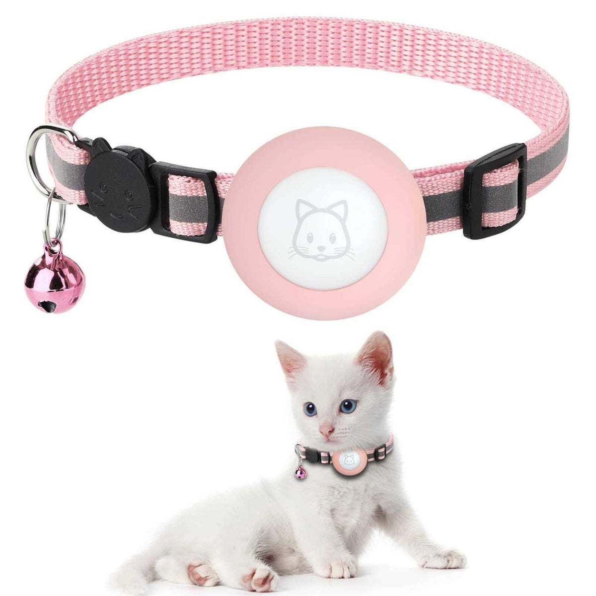 Breakaway Cat Collar with Air Tag Case A8781
