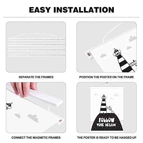 24x36 24x18 24x30 Magnetic Wood Poster Frame Q31852
