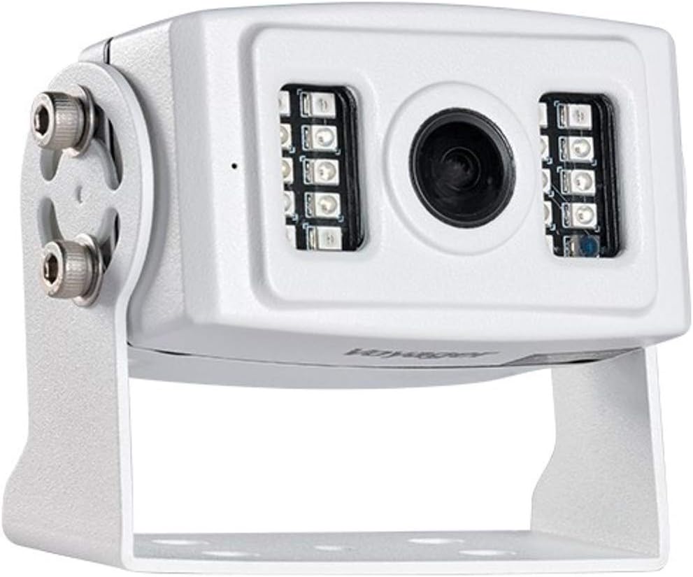 White Rear Color Camera with LED Low-Light Assist, 1/3 CMOS Image Sensor, 600 TV Lines Resolution, 145° Viewing Angle, Waterproof (IP69K) J66194