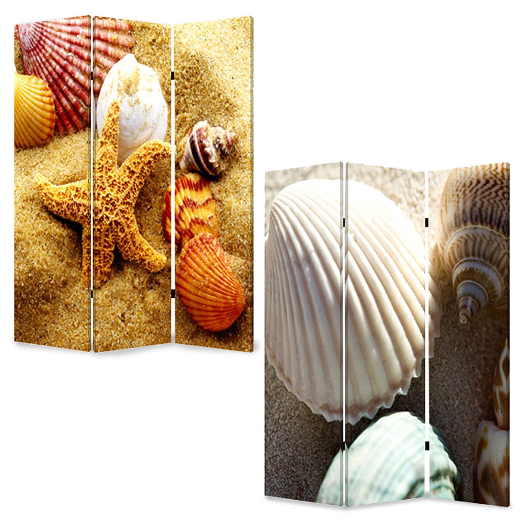 Multi-Color Wood Canvas Screen K1706