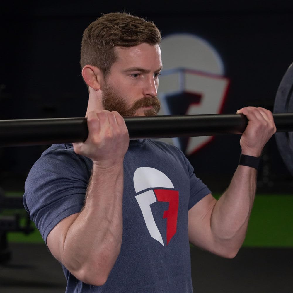 7 FT Fat Grip Olympic Barbell, Powder-Coated Steel S748