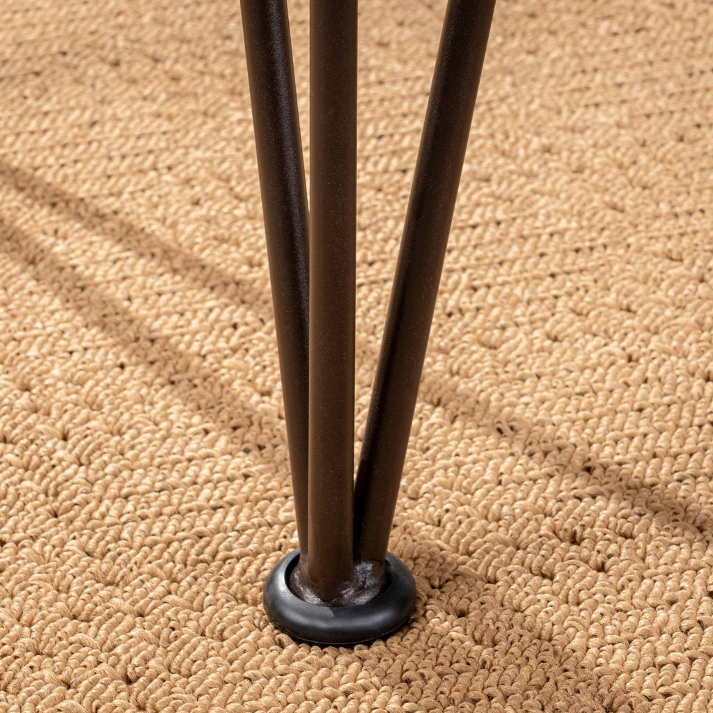 Industrial Iron & Teak Finished Acacia Wood Accent Table Y5255