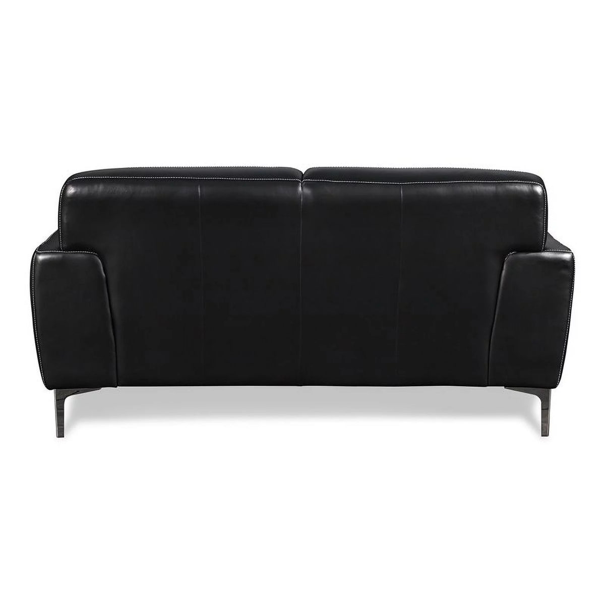 Black Top Grain Italian Leather Loveseat D255804