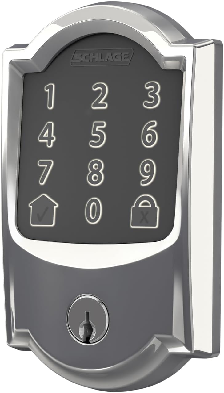 Bright Chrome Smart WiFi Deadbolt L30817