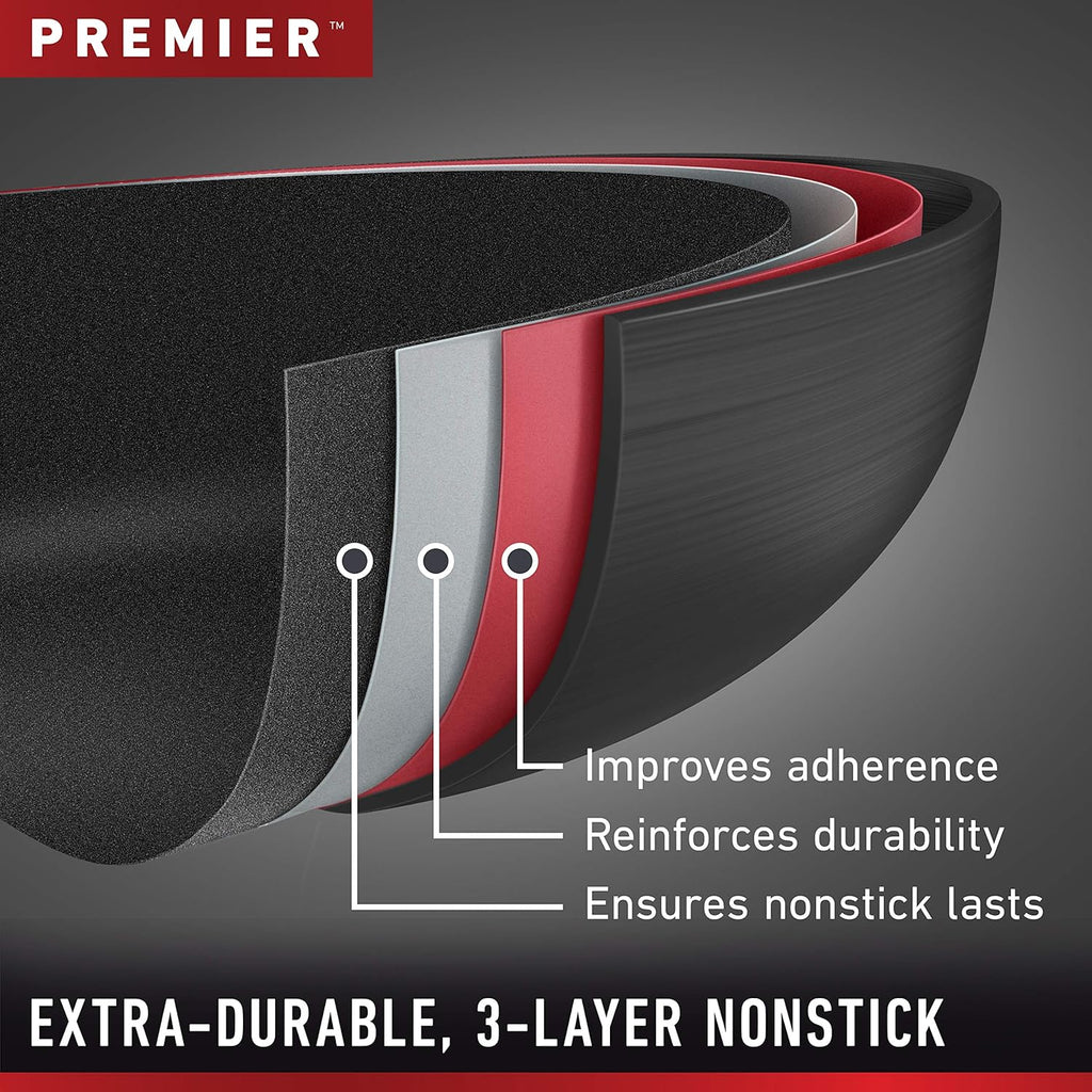 1.5-Quart Hard-Anodized Nonstick Sauce Pan with Cover Black Y6501