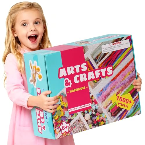 Arts and Crafts Kit 1600 Pieces DIY Craft Supplies U3771