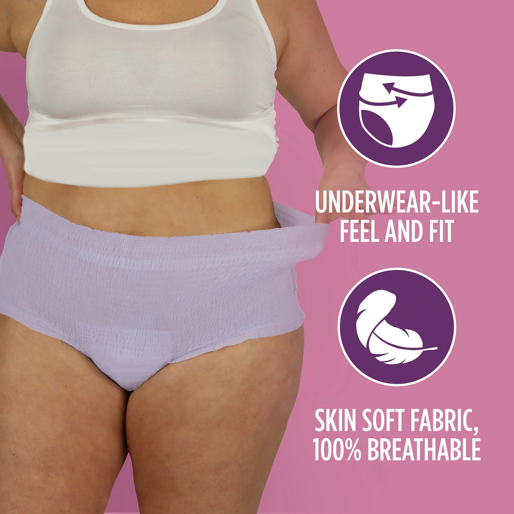 Women's Incontinence & Postpartum Underwear, 2XL, Maximum Absorbency (54 Count) I46619