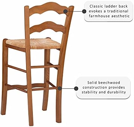 Set of Two Wood Counter Stools G8885