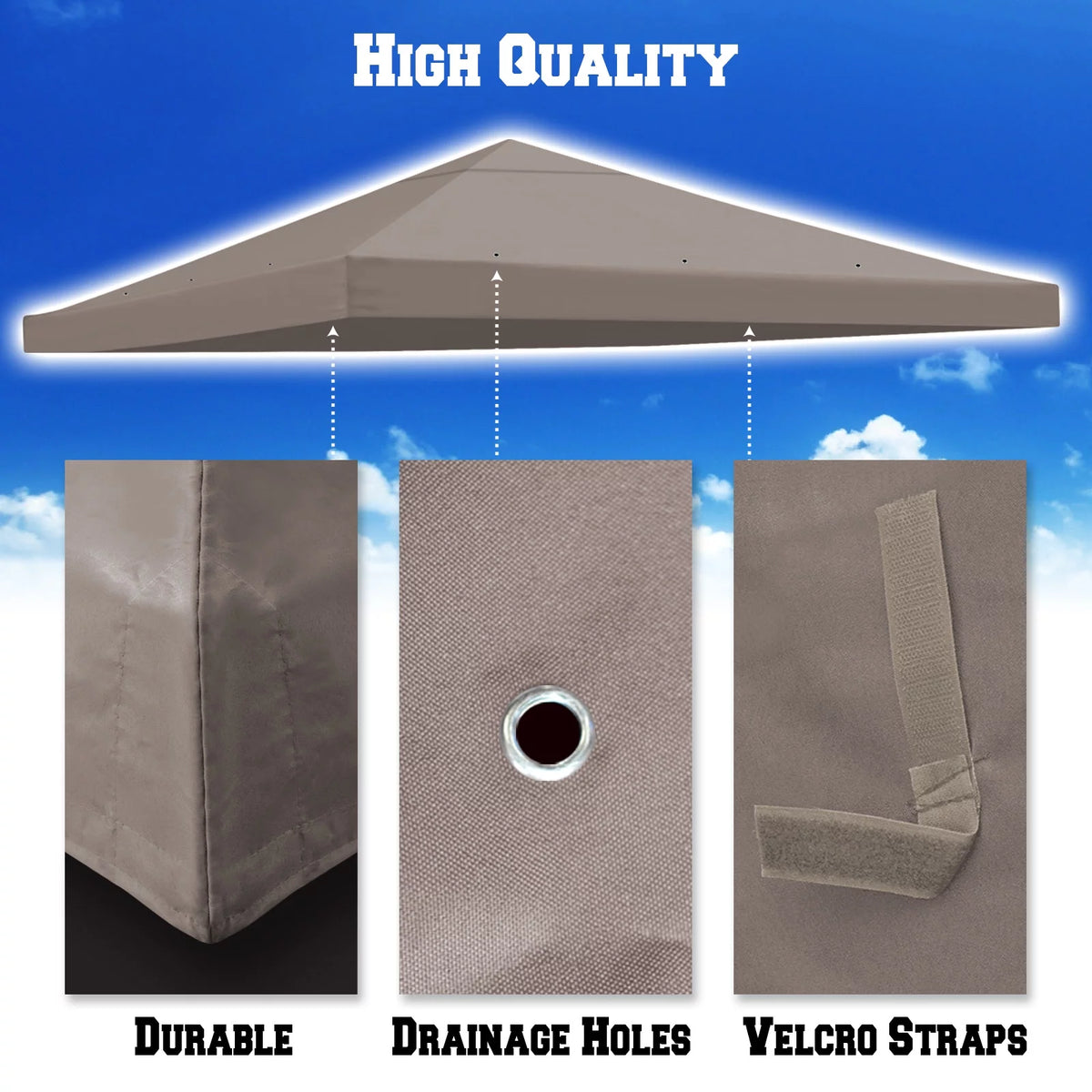 Replacement Top Cover for 10'X10' Gazebo Canopy A13558