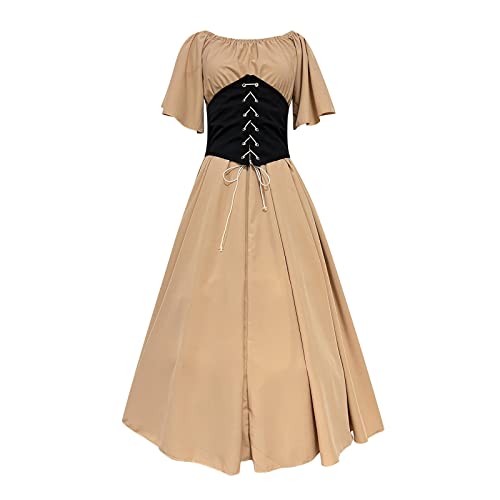 Color Block Off Shoulder Vintage Ball Gown Dress H804339