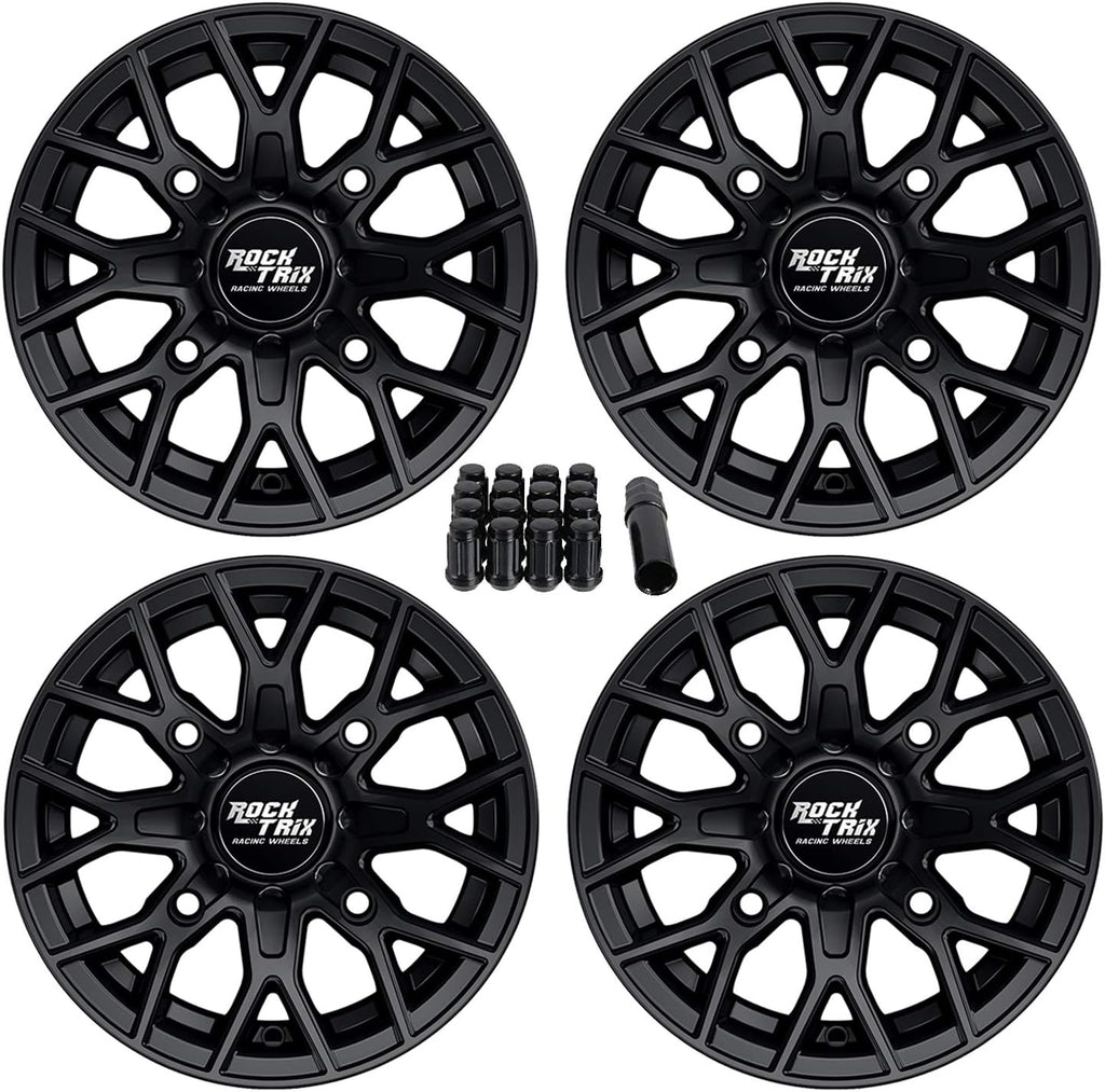 14x7 Black ATV Wheels Set of 4 W31186