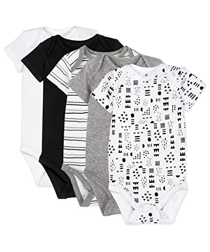 5-pack Short Sleeve Bodysuits 100% Organic Cotton N901