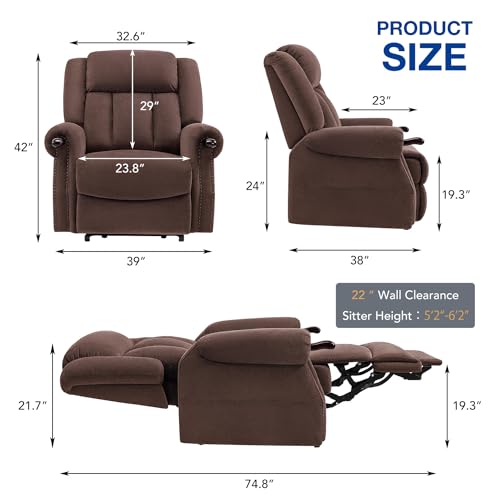 Grey Power Lift Recliner with Massage and Heat I780