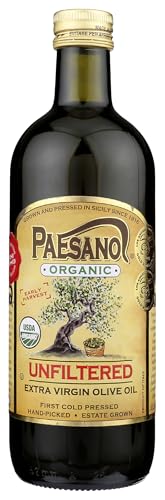 Organic Unfiltered Extra Virgin Olive Oil 33.8 Fl Oz Glass D1357