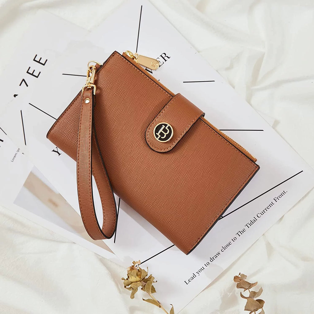 Large Capacity Leather Credit Cards Holder Phone Clutch E392