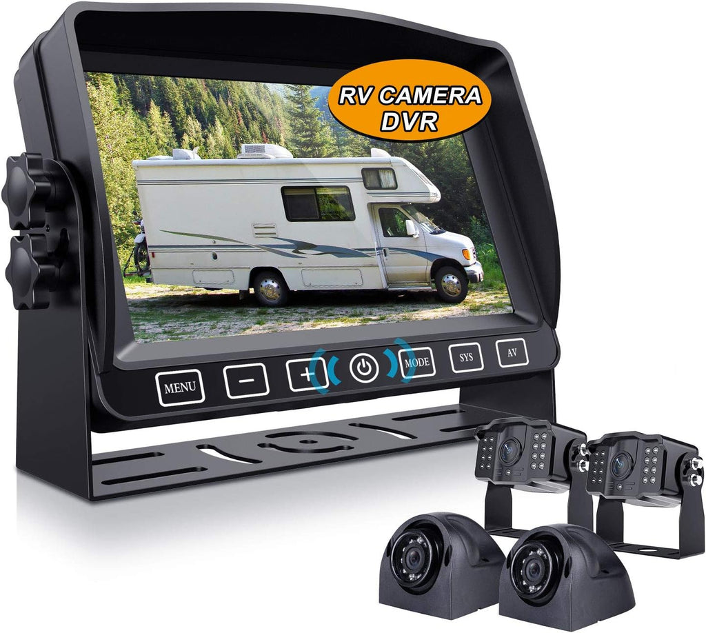 Backup Camera with 7 Touch Button Monitor Built-in Recorder M443