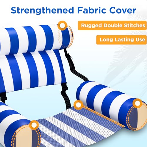 2 Packs Inflatable Pool Floats Chairs G33365