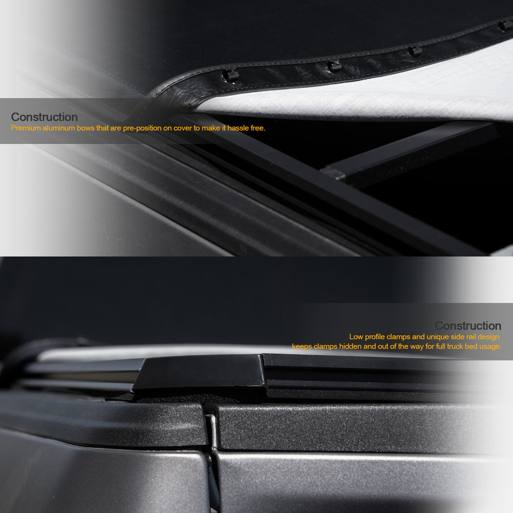 Hidden Snap Tonneau Cover with Truck Bed LED Lights V865283